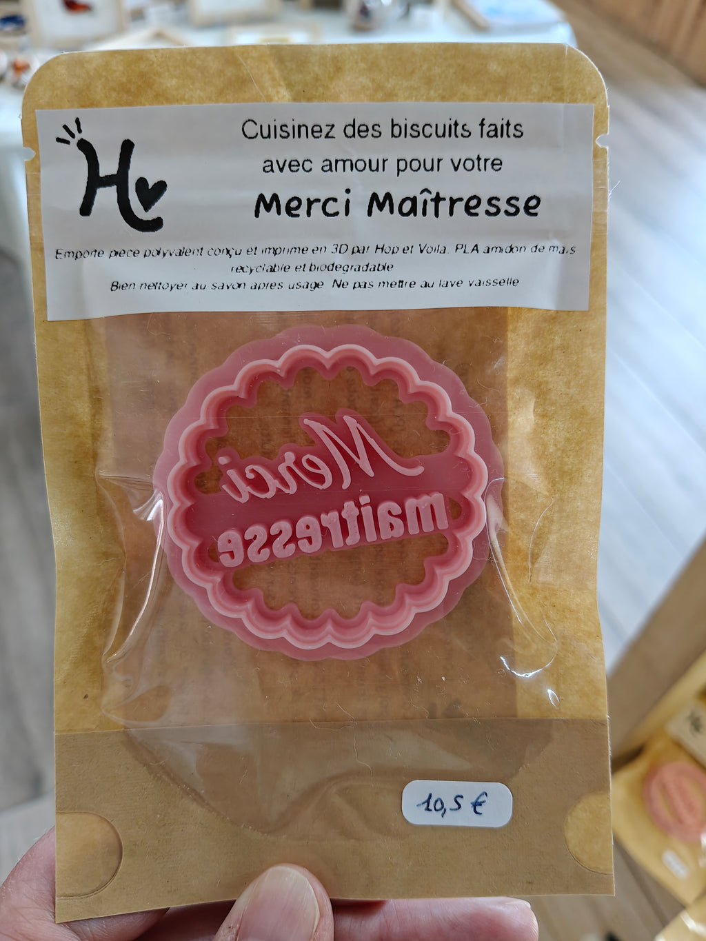 Emporte-pièce Merci Maîtresse (Message au choix)