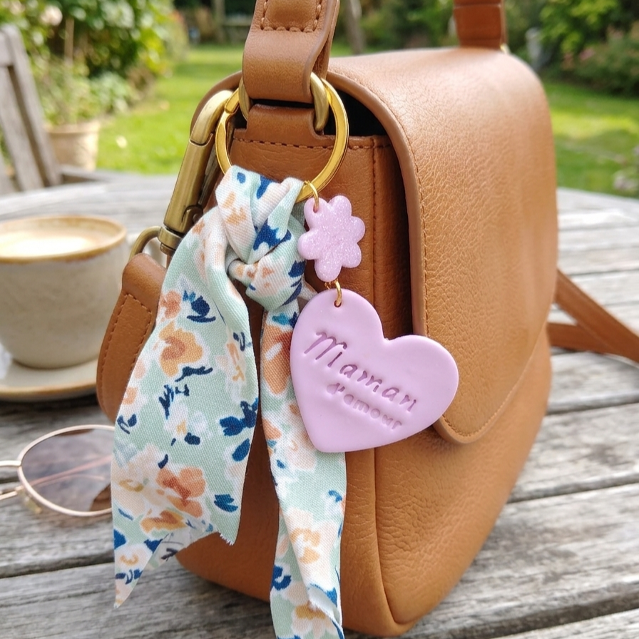 Coffret Créatif "Maman d'amour" – Bijou de Sac en Argile Polymère | Hop et Voilà !
