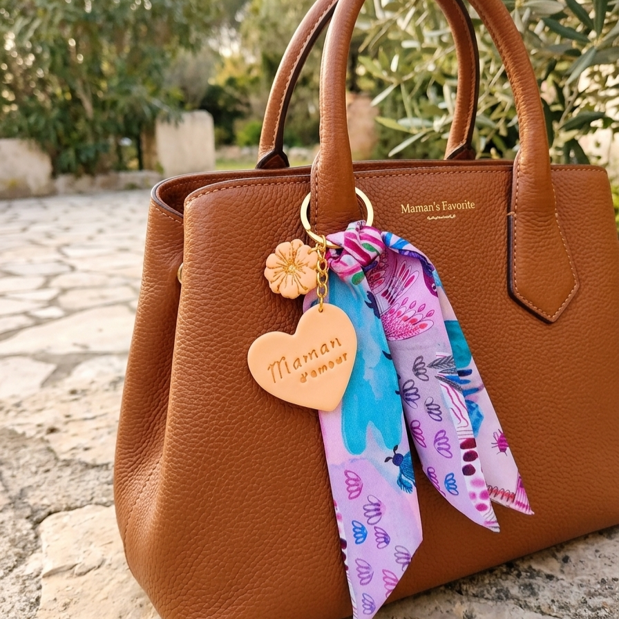 Coffret Créatif "Maman d'amour" Merveilles – Bijou de Sac en Argile Polymère | Hop et Voilà !
