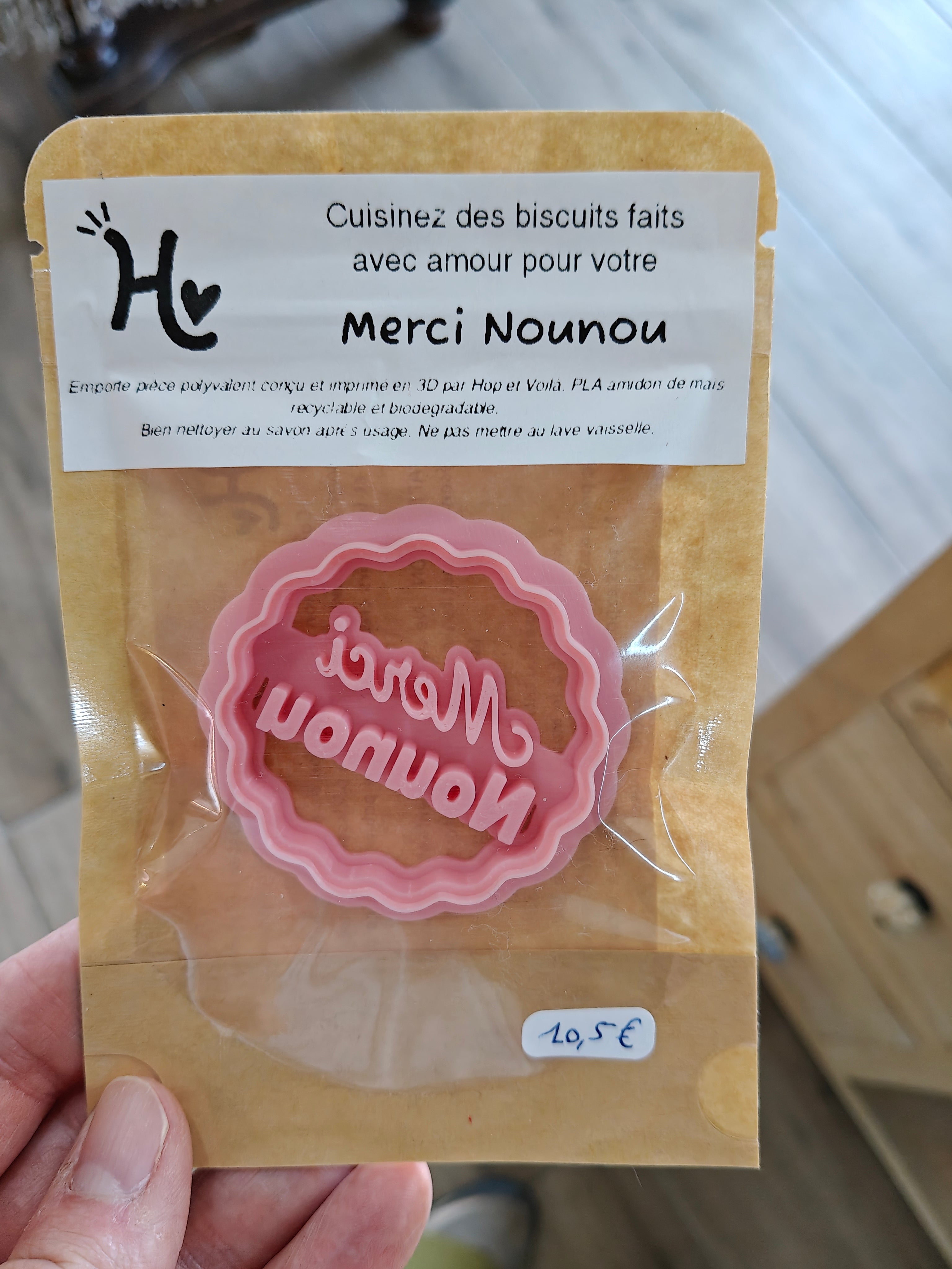 Emporte-pièce Merci Maîtresse (Message au choix)