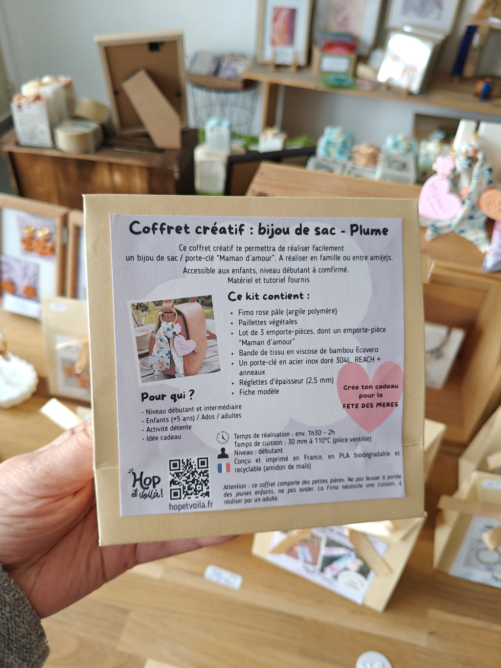 Coffret Créatif message personalisé – Porte-clé en Argile Polymère | Hop et Voilà !