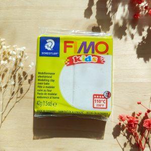 fimo kids blanc pailleté