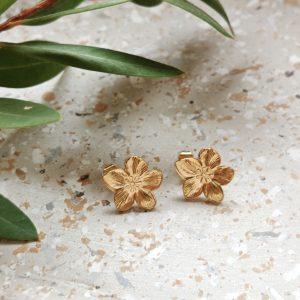 Soline clou d'oreille acier inox doré