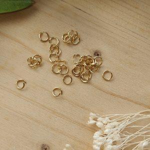 5 mm anneaux ouverts acier inoxydable doré